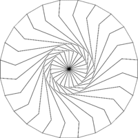 Kreisförmige Anordnung Voderbergscher Neunecke
